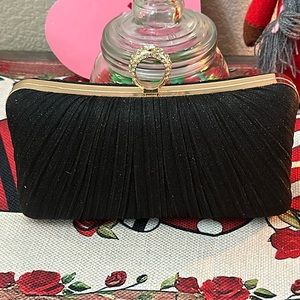 Golden Glitter Clutch Purse